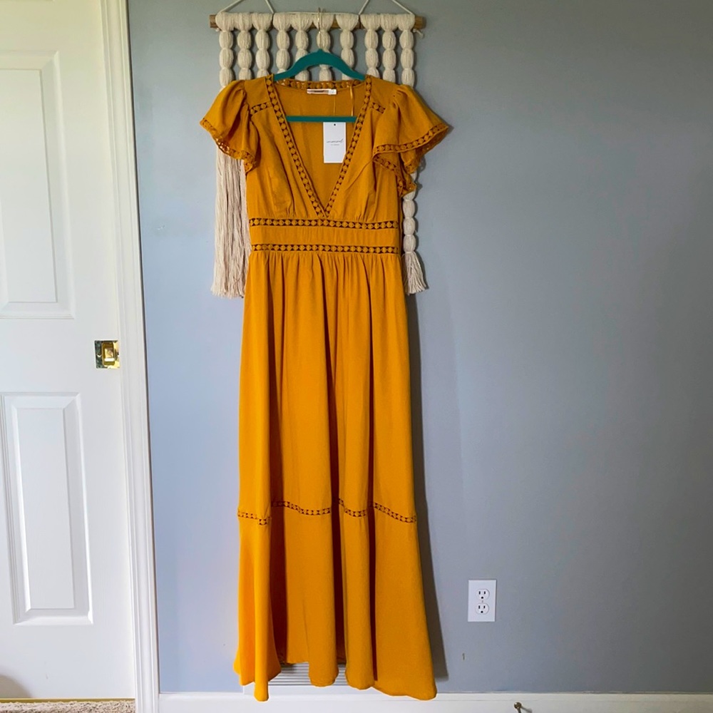 Yellow maxi dress